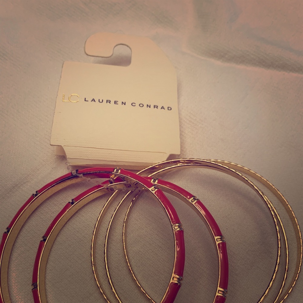 Lauren Conrad peach bangle set